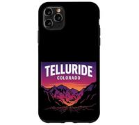 Custodia per iPhone 11 Pro Max Telluride Colorado Retro Montagna Tramonto