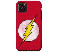 Custodia per iPhone 11 Pro Max The Flash Logo Distressed White & Yellow
