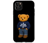 Custodia per iPhone 11 Pro Max The Man The Legend Funny Teddy Bear Humor Quotes Sayings