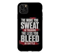Custodia per iPhone 11 Pro Max The More You Sweat in Training, The Less You Bleed in Battle
