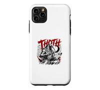 Custodia per iPhone 11 Pro Max Thoth egiziano Dio Saggezza Scrivere geroglifici