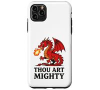 Custodia per iPhone 11 Pro Max Thou Art - Drago rosso potente con fiato di fuoco