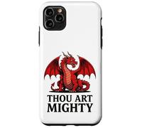 Custodia per iPhone 11 Pro Max Thou Art Mighty Drago Rosso
