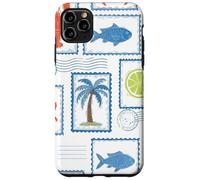 Custodia per iPhone 11 Pro Max Timbro postale costiero del Mediterraneo Ocean Life Summer
