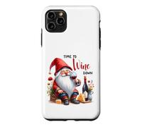 Custodia per iPhone 11 Pro Max Time to Wine Down - Gnomo per amanti del vino rosso