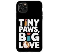 Custodia per iPhone 11 Pro Max Tiny Paws Big Love - Porcellino d'India