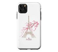 Custodia per iPhone 11 Pro Max Torre Eiffel di Parigi il segno dell'amore Francia Casa parigina