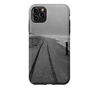 Custodia per iPhone 11 Pro Max Tracce di sabbia costiera scena cielo nuvoloso