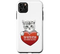 Custodia per iPhone 11 Pro Max Trap Neuter Return (TNR) The Humane Solution gatto cuore amore