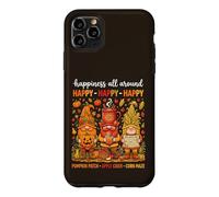 Custodia per iPhone 11 Pro Max Tre gnomi autunnali Zucca Patch Apple Sidro Mais Autunno