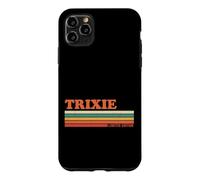 Custodia per iPhone 11 Pro Max Trixie Retro Personalizzato Nome Vintage Strisce