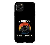 Custodia per iPhone 11 Pro Max Truck Driver I Drive The Truck Retro Big Rig