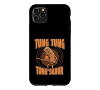 Custodia per iPhone 11 Pro Max Tung Tung Tung Sahur Italian Brainrot Meme (SU DIETRO)
