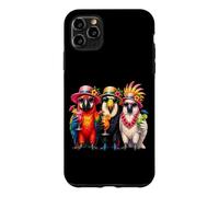 Custodia per iPhone 11 Pro Max Uccelli tropicali hawaiani estivi pappagallo ara amanti degli uccelli