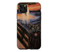 Custodia per iPhone 11 Pro Max UFO Alien Fun Urlando Cat Art Parodia