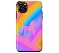 Custodia per iPhone 11 Pro Max Unicorn Rainbow Aesthetic Nostalgic Aura 80s Inspired Vtg