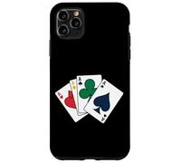 Custodia per iPhone 11 Pro Max Usura di stile del casinò del poker delle carte da gioco di quattro assi per il tee