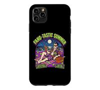 Custodia per iPhone 11 Pro Max Vacanze estive di Halloween a Dracula sulla spiaggia dei vampiri con Fang-Tastic