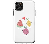 Custodia per iPhone 11 Pro Max Valentine Raspberry Lemon Anguria Cuore Love Red Fun Tee