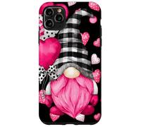 Custodia per iPhone 11 Pro Max Valentines Gnome For Women Men Couples Cute Heart Pattern
