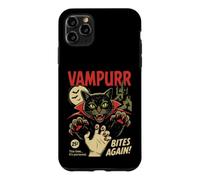Custodia per iPhone 11 Pro Max Vampurr Bites Again Spooky Cat Vampiro Halloween Ghoul