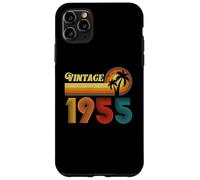 Custodia per iPhone 11 Pro Max Vintage 1955 regalo di compleanno per uomo donna 71 anni retro palma