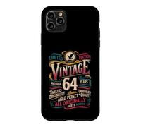 Custodia per iPhone 11 Pro Max Vintage 64° compleanno per uomo donna 64 anni
