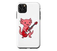 Custodia per iPhone 11 Pro Max Vintage Axolotl Punk Music Playing Guitar