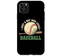 Custodia per iPhone 11 Pro Max Vintage Baseball Lover, Just A Boy Who Loves Baseball