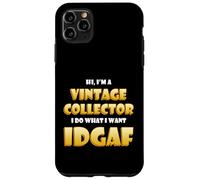 Custodia per iPhone 11 Pro Max Vintage Collector IDGAF Cute Vintage Items Decor Collections