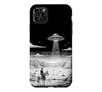 Custodia per iPhone 11 Pro Max Vintage Cowboy UFO Incontro Retro Western Desert Paese