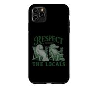 Custodia per iPhone 11 Pro Max Vintage Florida Respect The Locals Nature Manatee Crocodile