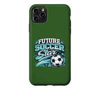 Custodia per iPhone 11 Pro Max Vintage Futuro Calcio Star Retro Gioventù Gioca Giornata Gioco