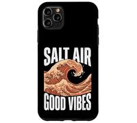 Custodia per iPhone 11 Pro Max Vintage Japanese Style Crashing Surf Wave Art