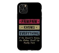 Custodia per iPhone 11 Pro Max Vintage Pawpaw Knows Everything Dad Father Father's Day