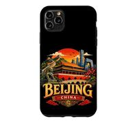 Custodia per iPhone 11 Pro Max Vintage Pechino Cina Viaggio Souvenir Landmark Gift