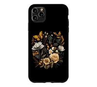 Custodia per iPhone 11 Pro Max Vintage Pressed Flowers Butterflies Floral Boho Wildflowers