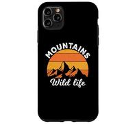 Custodia per iPhone 11 Pro Max Vintage Retro Mountains Outdoor Wildlife Mountain Adventure