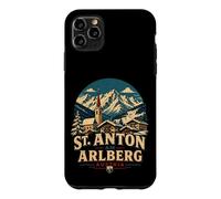 Custodia per iPhone 11 Pro Max Vintage St. Anton am Arlberg Austria Viaggio Landmark Gift