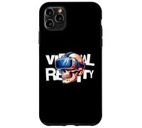 Custodia per iPhone 11 Pro Max Virtual Reality Skull VR Gamer Futuristic Art