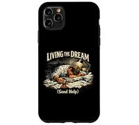 Custodia per iPhone 11 Pro Max "Vivere il sogno (Invia aiuto)", Divertente burnout in
