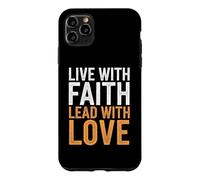 Custodia per iPhone 11 Pro Max Vivi con fede Conduci Con Amore Speranza Ispirazione Cristiana