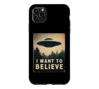 Custodia per iPhone 11 Pro Max Voglio Credere Vintage UFO Classico Sogno Incontro
