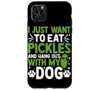 Custodia per iPhone 11 Pro Max Voglio solo mangiare sottaceti e uscire con il mio cane