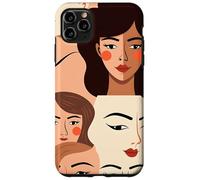 Custodia per iPhone 11 Pro Max Volti femminili astratti Design moderno in stile minimalista