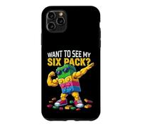 Custodia per iPhone 11 Pro Max Want To See MY Six Pack Funny Blocks Bricks Master Builder