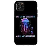 Custodia per iPhone 11 Pro Max Watercolor Fish Sea My Little Jellyfish Call Me Grandma