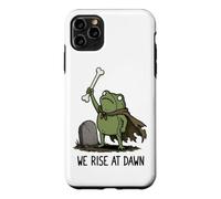 Custodia per iPhone 11 Pro Max We Rise At Dawn Season Spooky Frog Meme Zombie Halloween