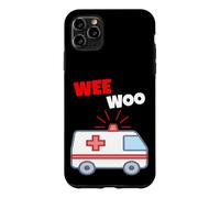 Custodia per iPhone 11 Pro Max Wee Woo Funny Ambulance EMR EMS Paramedic First Responder