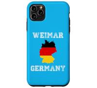Custodia per iPhone 11 Pro Max Weimar Germania Vintage Bandiera Germania Mappa Design